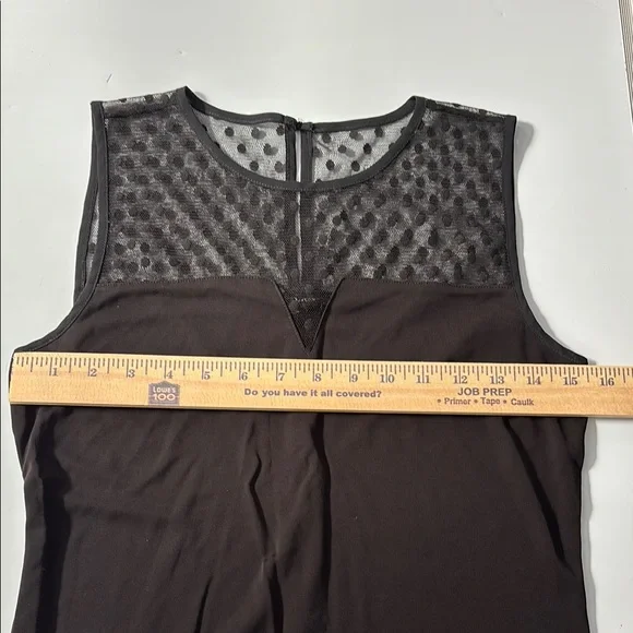 Ann Taylor Black Sleeveless Lace detail blouse Sz S - Picture 3 of 6